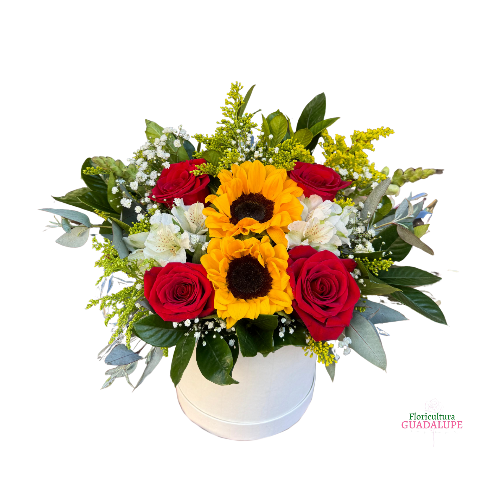 Box Flower - Happy Birthday Vermelho