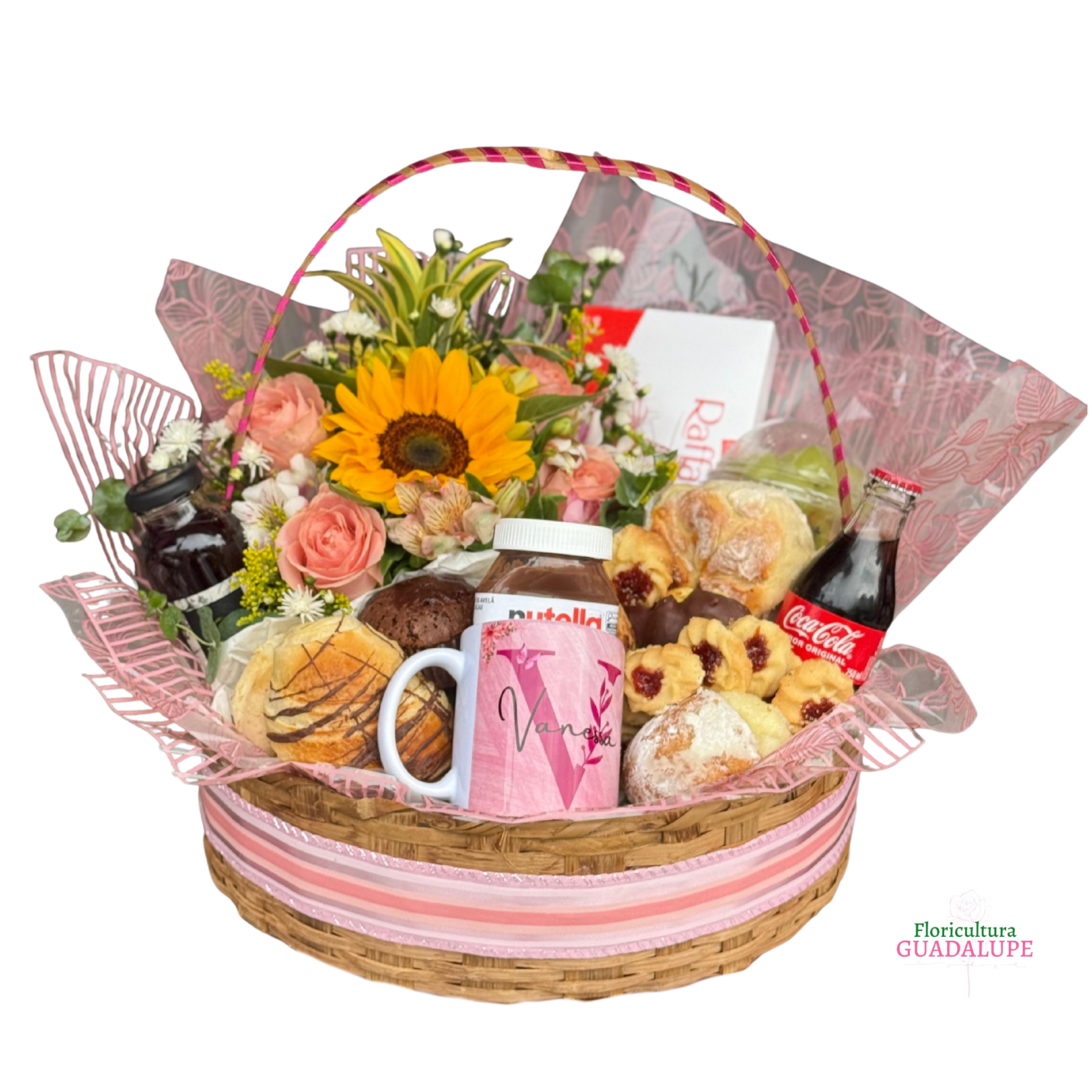 Cesta de Caf� da Manh� Premium - Pink Love Edition