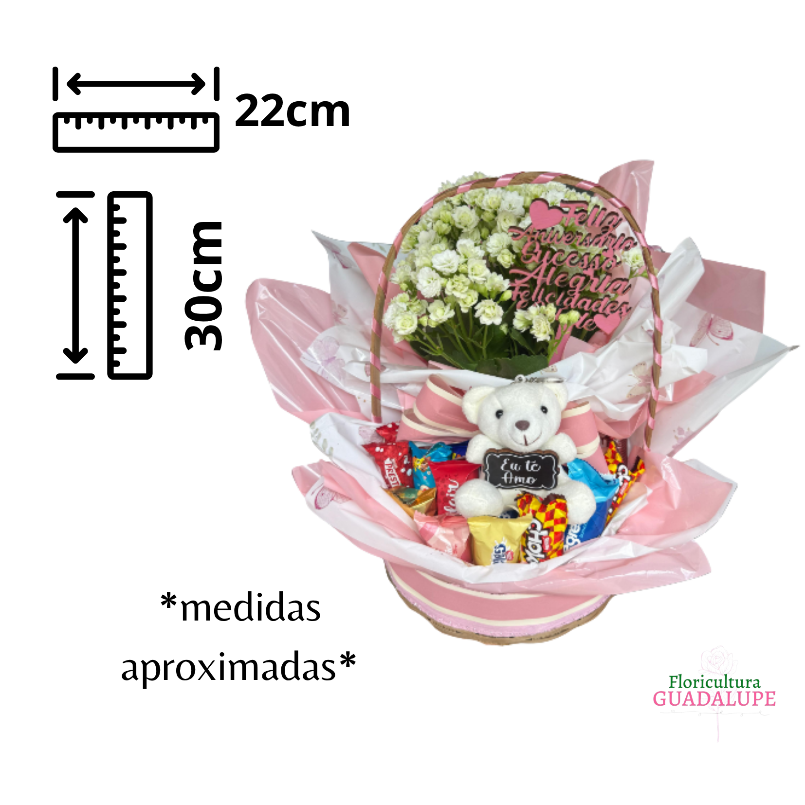 Mini Cesta Pink - Feliz Anivers�rio 
