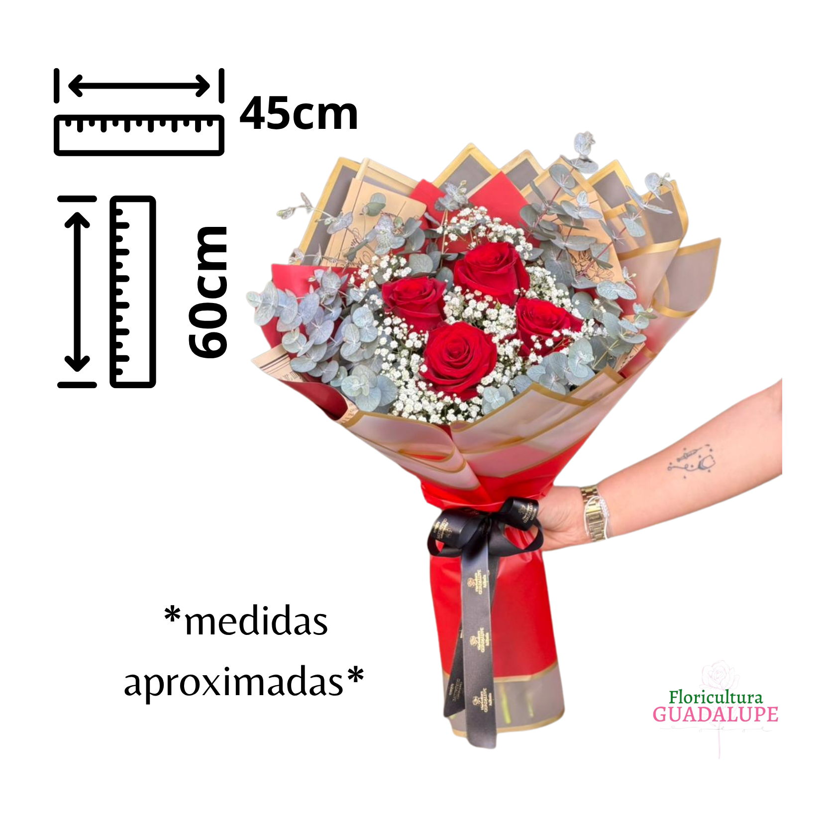 Buqu� Elegance - 4 Rosas 