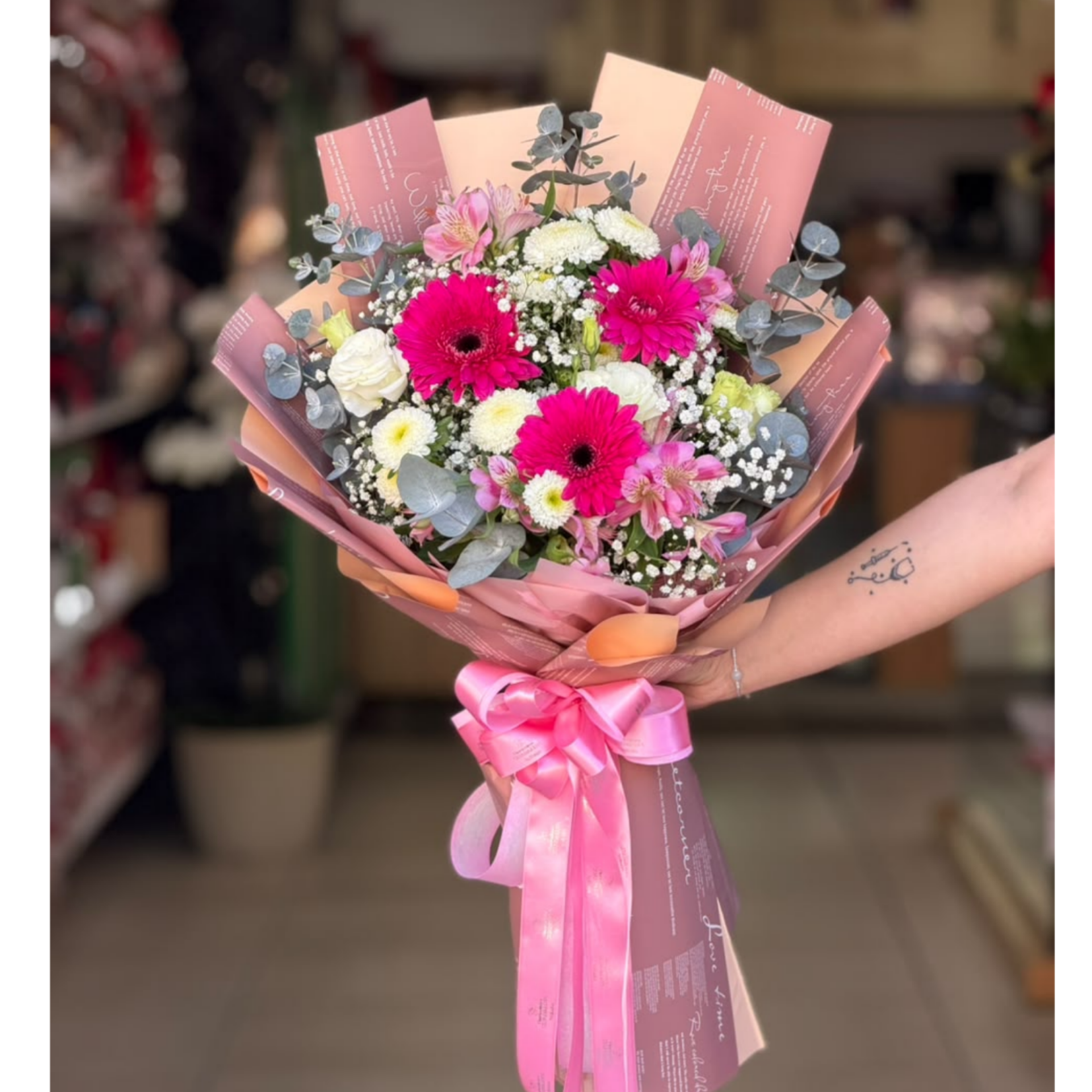 Buqu� de 3 G�rberas - Elegance