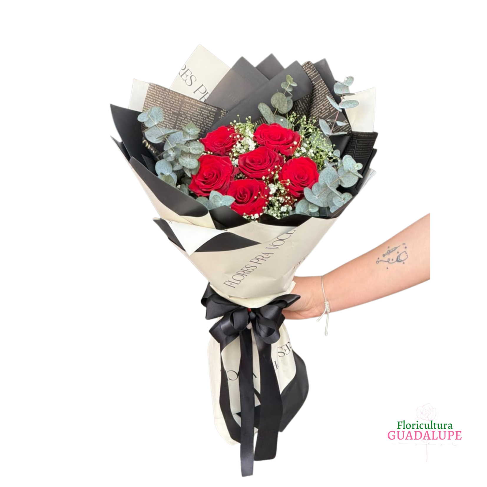 Buqu� de 6 Rosas - Elegance
