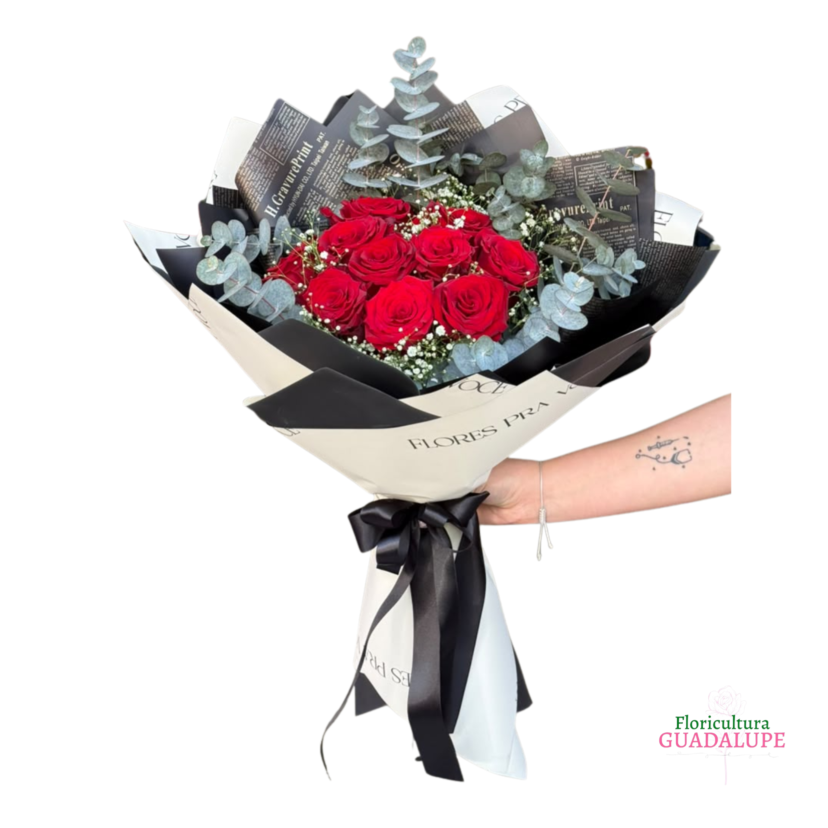 Buqu� de 10 Rosas - Elegance