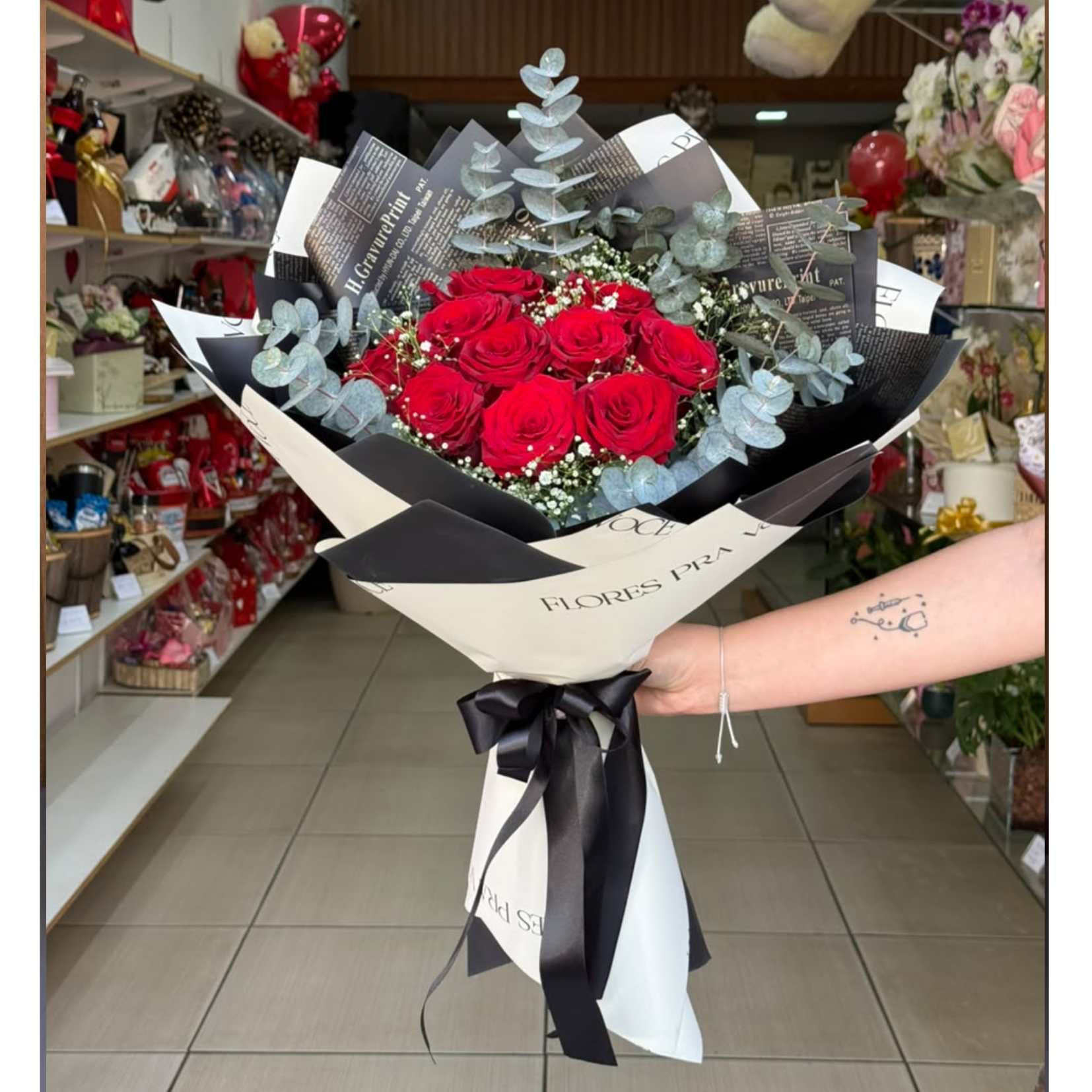 Buqu� de 10 Rosas - Elegance