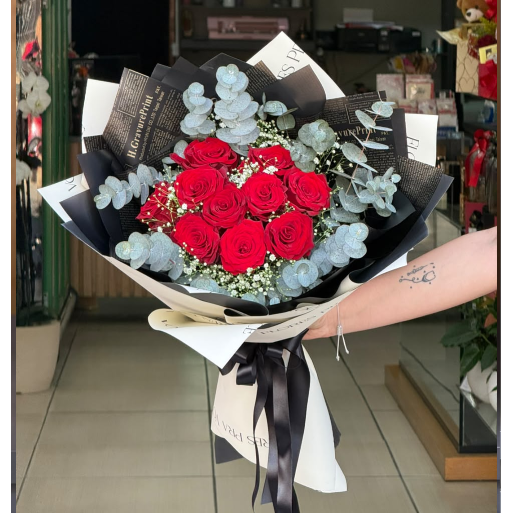 Buqu� de 10 Rosas - Elegance