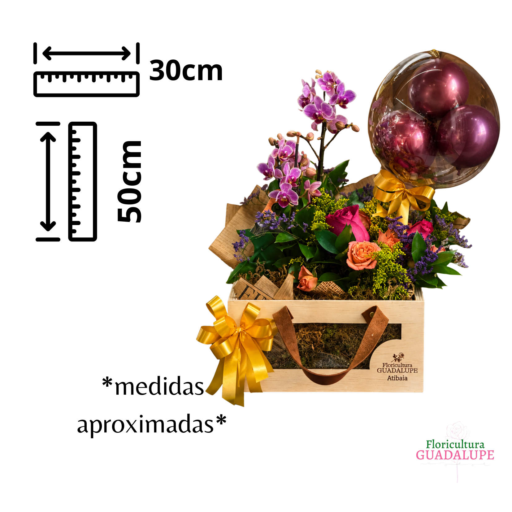 Box Flower Elegance - Arranjo com Mini Orqu�dea