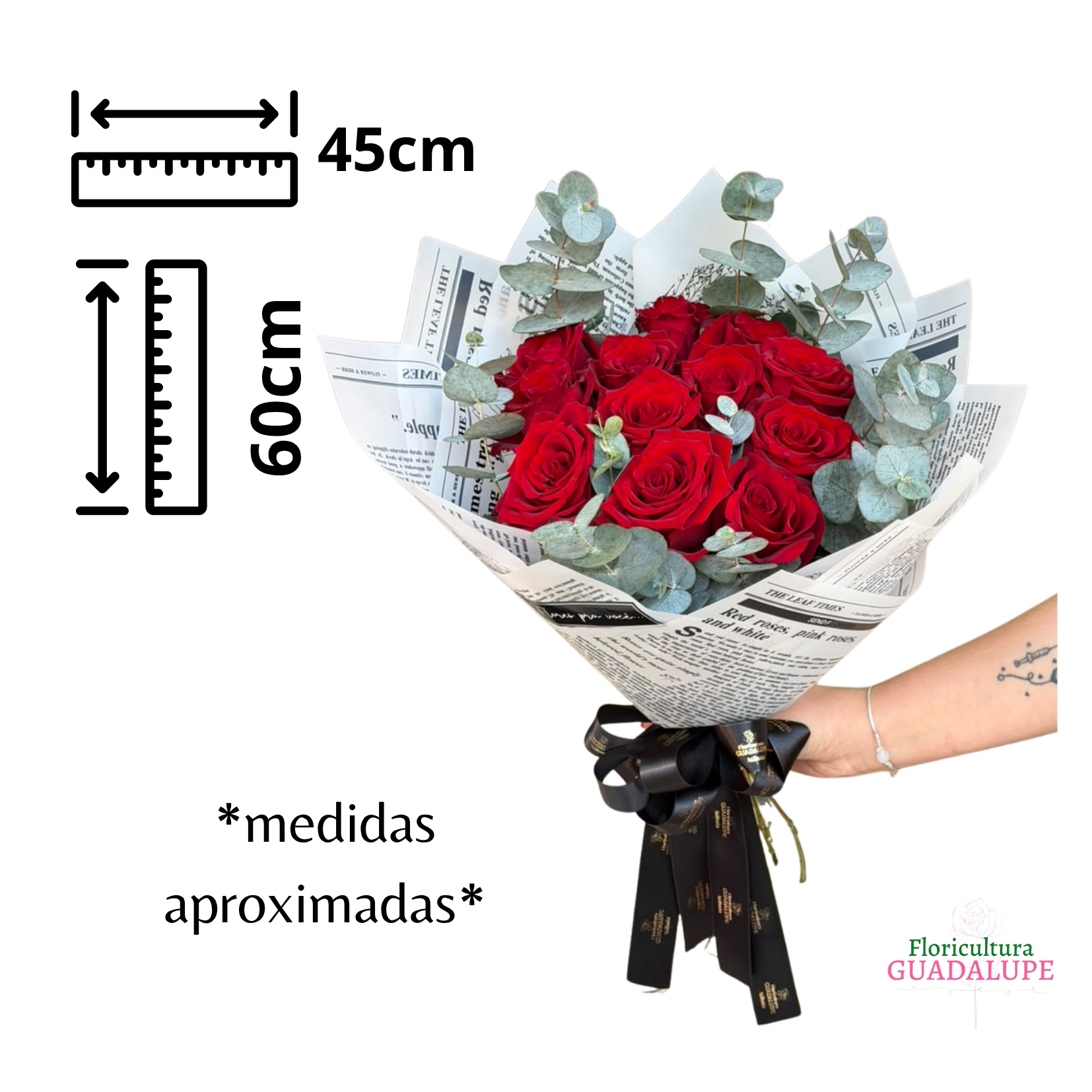 Combo de 12 Rosas Colombianas - Importada
