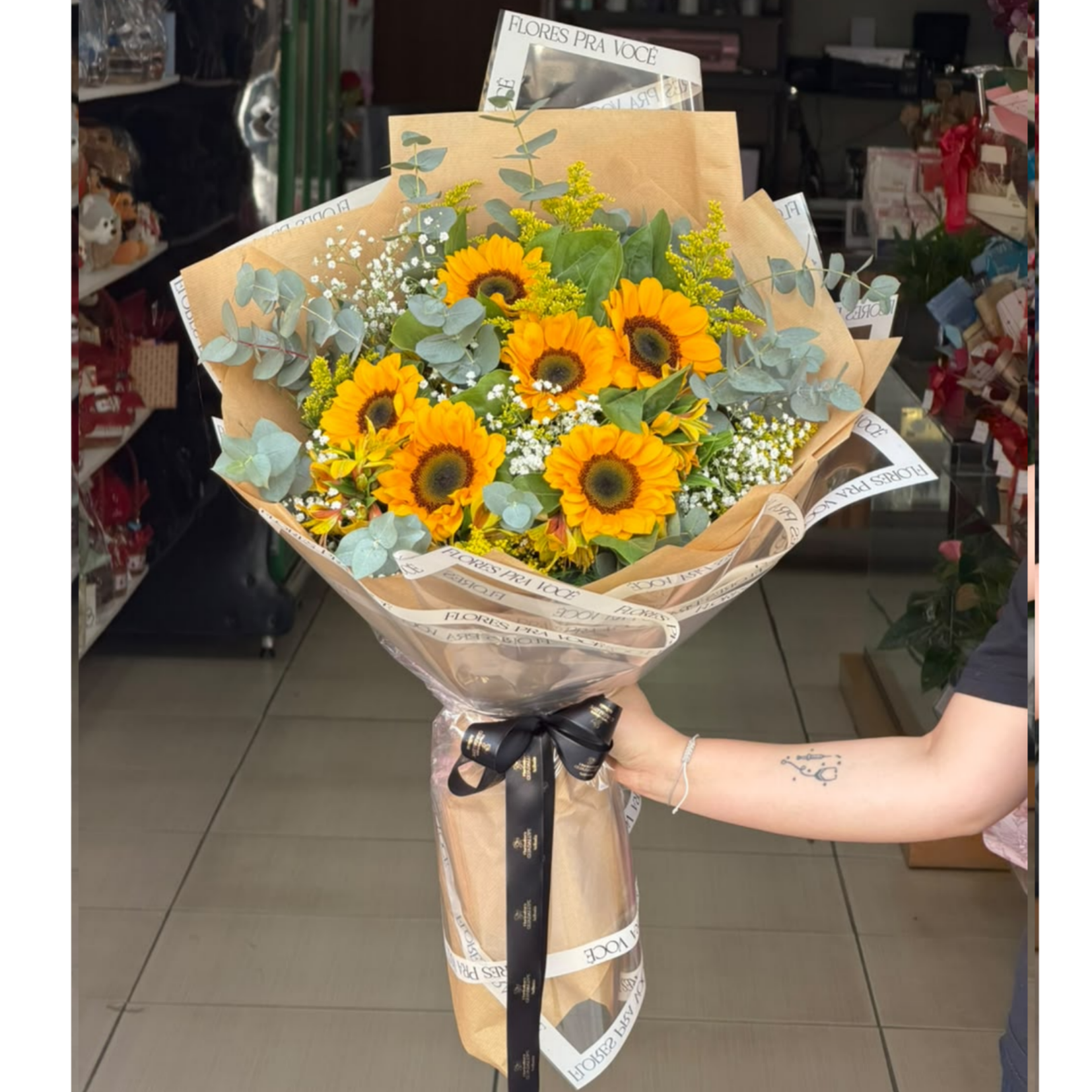Buqu� de 6 Girass�is - Flores Pra Voc�